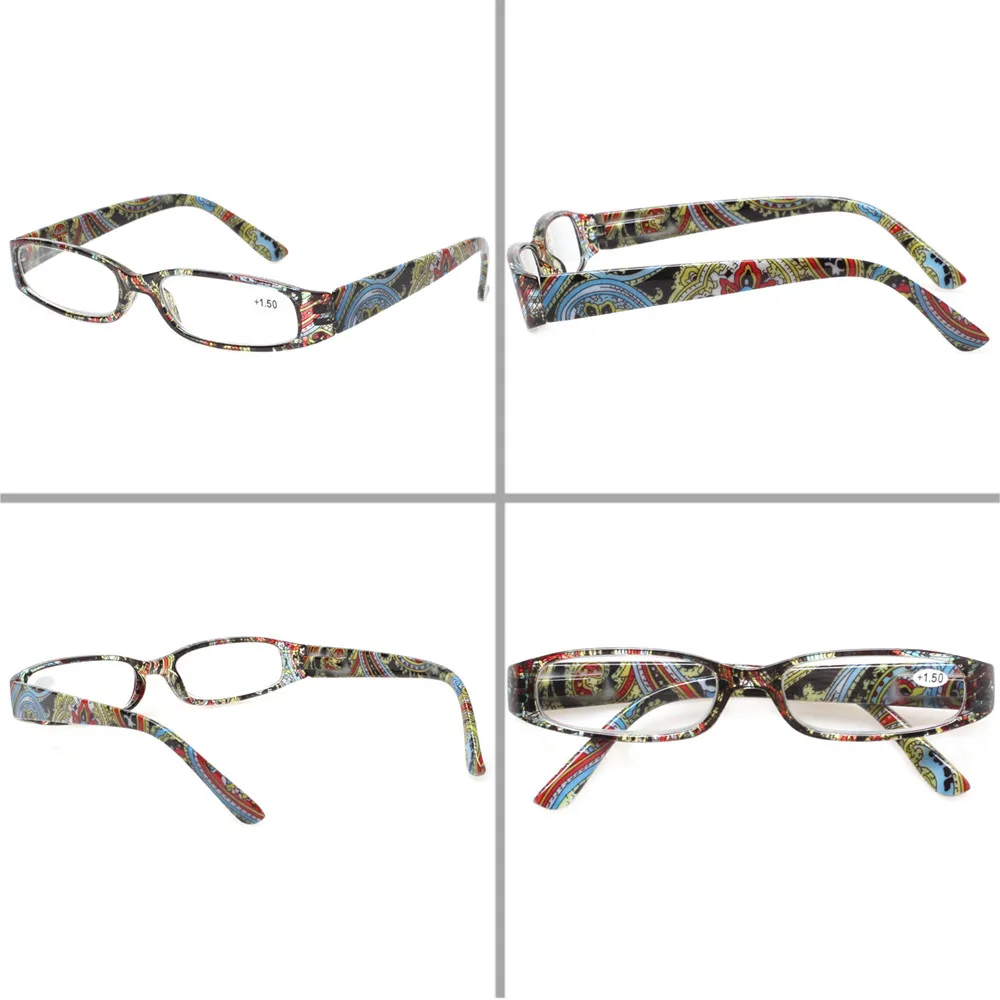 Reading Glasses Fashion Ladies Readers Spring Hinge with Pattern Print Eyeglasses for Women +1.0 +2.0 +3.0 +4.0 +5.0