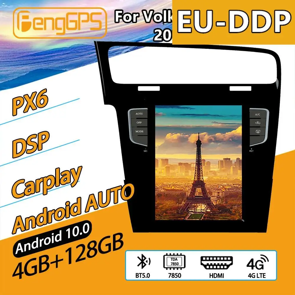 Per Volkswagen Golf 7 Android Radio 2014 - 2018 Car Multimedia Player Gps Navi Unit Autoradio Audio Registratore A Cassette Stereo