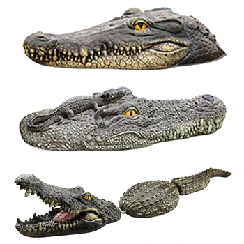 

Floating Crocodile Head Water Decoy Simulation Realistic Alligator Pond Decor