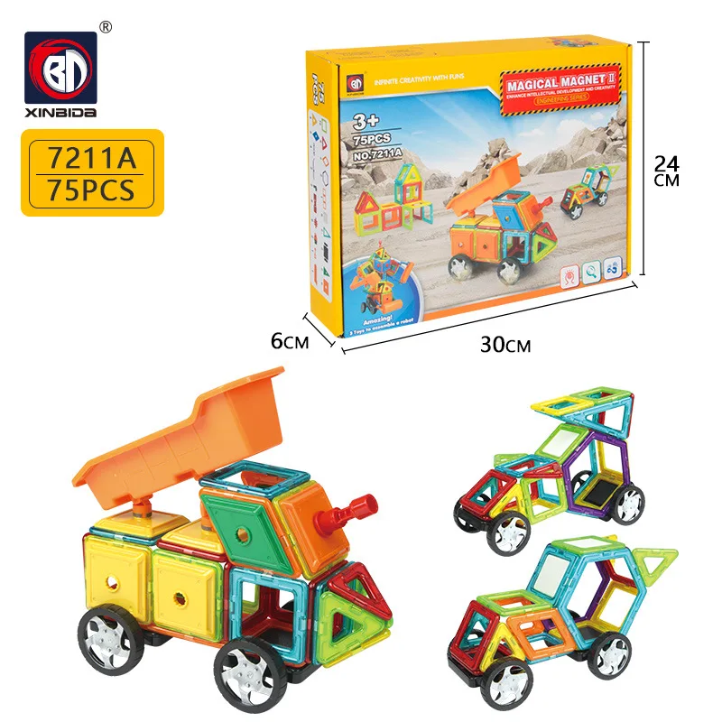 

78 PCs Magnetic Sheet Flexible Robot English Gift Set Children'S Educational Engineering Toy