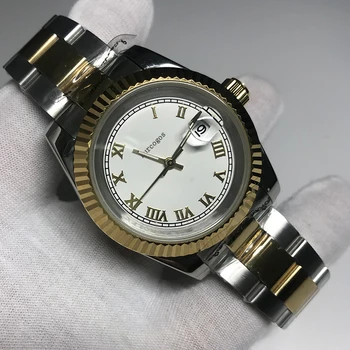 

Designer watch 18K gold and silver watch 40mm size AAA Men Luxury Watch Date Automatic just Mechanical glide smooth second hand
