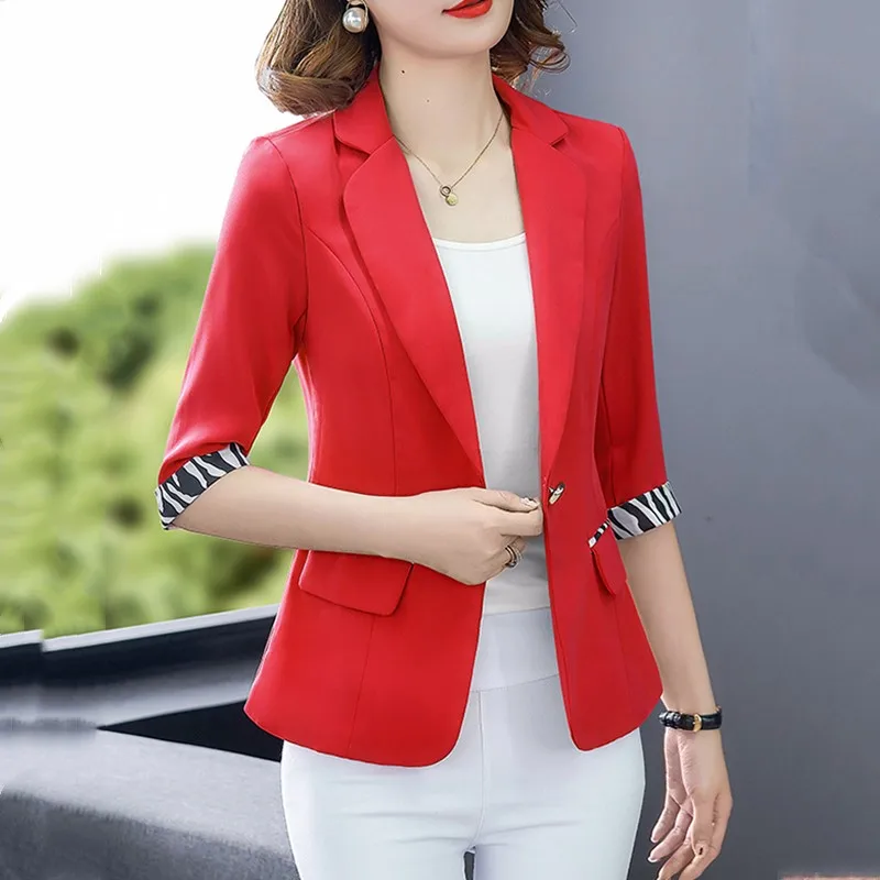 Real shot small suit female jacket new autumn clothing West decoration casual seven-point sleeve women's jacket