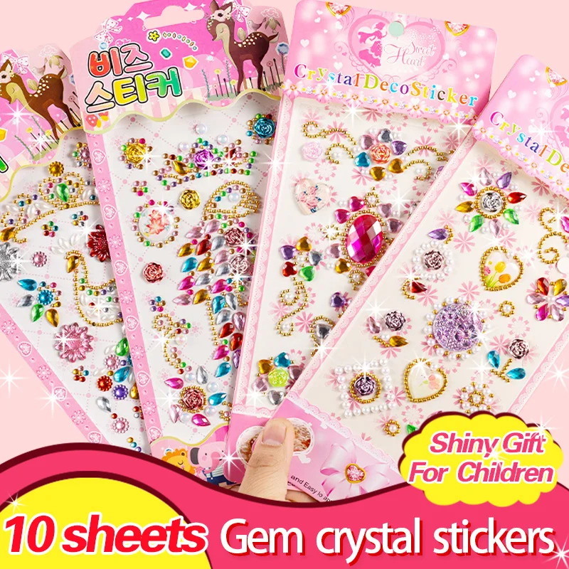 Diamond Adhesive Gems Stickers  Children Gem Stickers Diamond - Children  3d Adhesive - Aliexpress