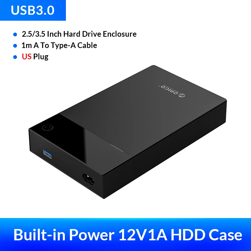 ORICO 3.5 inch Hard Drive Enclosure SATA to USB 3.0 External HD Case for 2.5/3.5 Inch SSD Disk HDD Box Case for PC Support UASP 2.5 hdd external case usb 3.0 HDD Box Enclosures