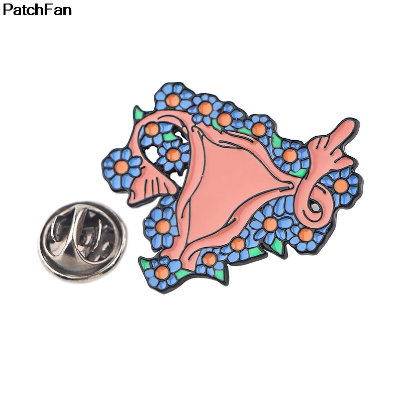 Patchfan feminisim uterus шаблон цинковый галстук забавные булавки броши для рюкзака, одежды для мужчин и женщин шляпа Декоративные значки медали A2553