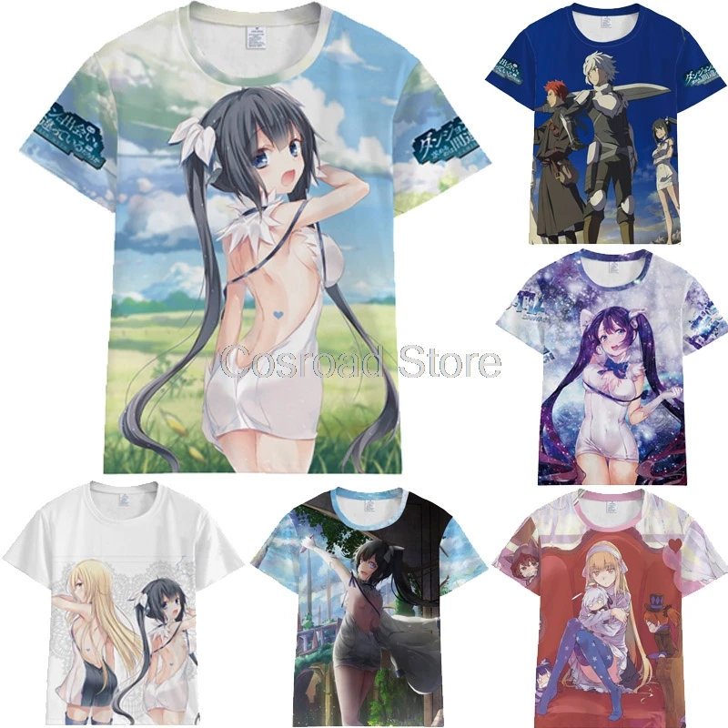 

Cosroad Is It Wrong To Try To Pick Up Girls In a Dungeon Hestia T shirt Aiz Wallenstein Cosplay Costume Bell Cranel Tops Tees