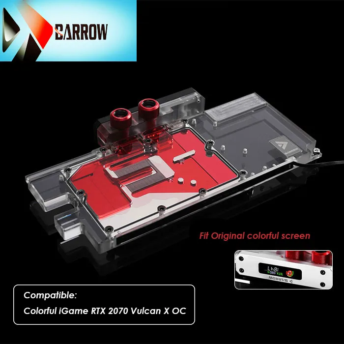Best Price BS-COI2070-PA Barrow gpu water block for colorful RTX2070 vulcan X OC ,video card cooler block ,support sync mainboard light