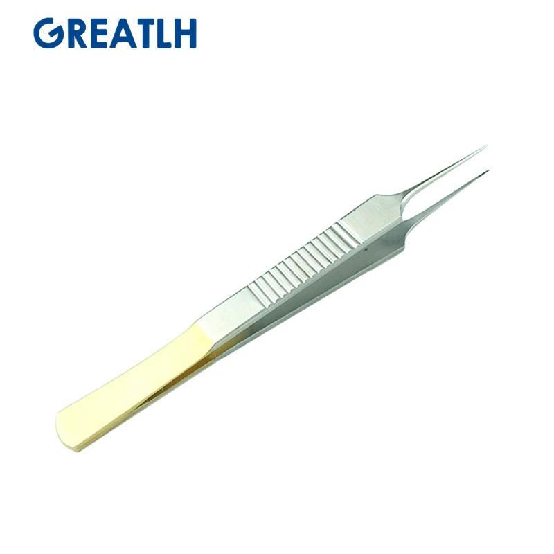 10cm Fine Plastic Tweezers 0.4/ 0.6/0.8mm Cartilage Tweezers Stainless Steel Cosmetic Forceps Plastic Surgery Tool 1pcs