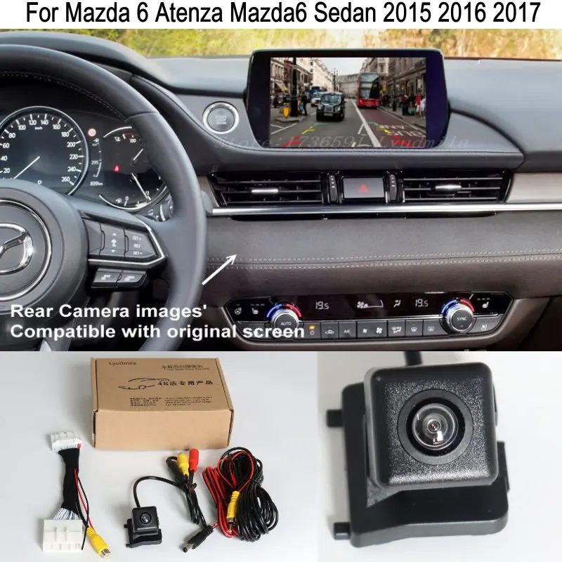 Автомобильная камера заднего вида для Mazda 6 Atenza Mazda6 Sedan 2015 2016 2017 HD RCA адаптер кабель