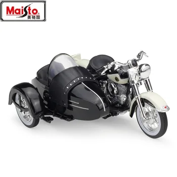 

MAISTO 1:18 HALLEY 1958 FLH DUO GLIDE Diecasts Three-wheeled Motorcycle Model Collection Toy Decoration Gift for Kids Original