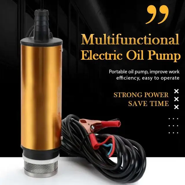 Portable Mini 12V 24V DC Electric Submersible Pump For Pumping Diesel Oil Water Aluminum Alloy Shell 12L/min Fuel Transfer Pump 1