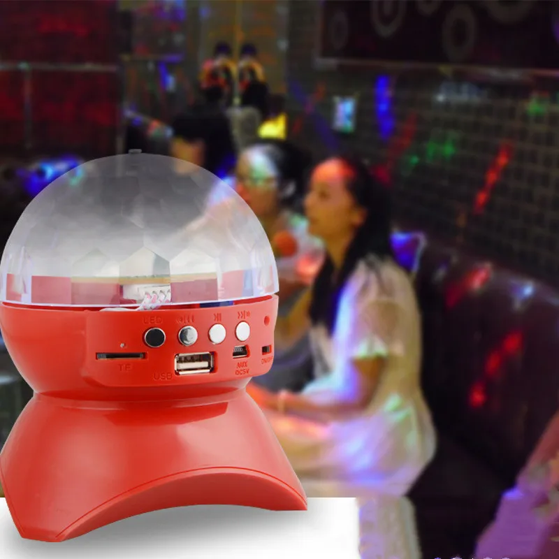 Мини светодиодный Bluetooth динамик беспроводной сабвуфер Звук красочный TF карта caixa de som altavoz coluna boombox громкоговоритель F4033D