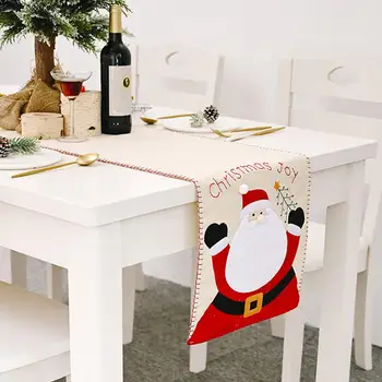 

Santa Claus Snowma Table Flag Christmas Decor for Home 2020 Christmas Table Ornaments Xmas Gifts Noel New Year 2021