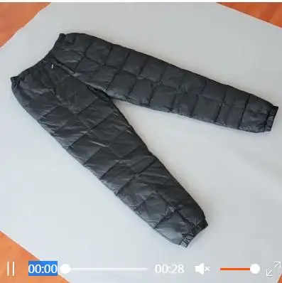 Женские s пуховые брюки капри мужские женские зимние теплые с эластичной резинкой на талии плотные брюки с утиным пухом облегающие брюки 5XL RH724