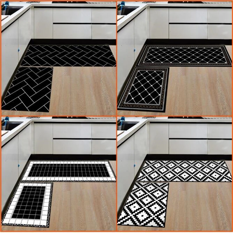 Kitchen Floor Mat Door Long Strip Home Bedroom Water Absorption Oil Bathroom Mats Outdoor Area Rugs | Дом и сад