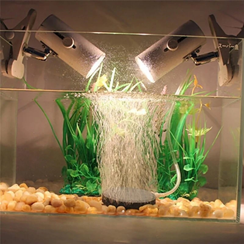 Fish Tank Air Bubble Stone Aerator Pond Pump Disk Aquarium Hydroponic Oxygen Plate Pumps tool | Дом и сад