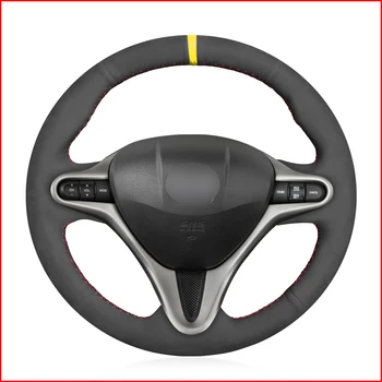 

MEWANT Black Suede Steering Wheel Cover for Honda Civic Civic 8 2006 2007 2008-2010 2011 (3-Spoke) Accessories