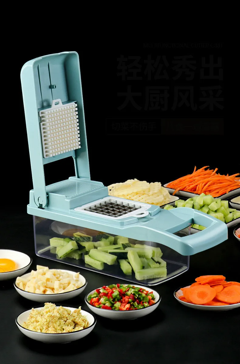 Cut vegetables Artifact Slicer Grater Cutter Peeler Multifunctional Potato Peeler Carrot Grater Drain Basket Kitchen Tool
