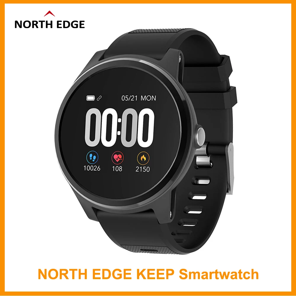 

North Edge Keep E101 Smart Watch EGG & PPG Heart Rate Sleep Monitor Bluetooth Picture IP67 Waterproof VS Apache Smartwatch