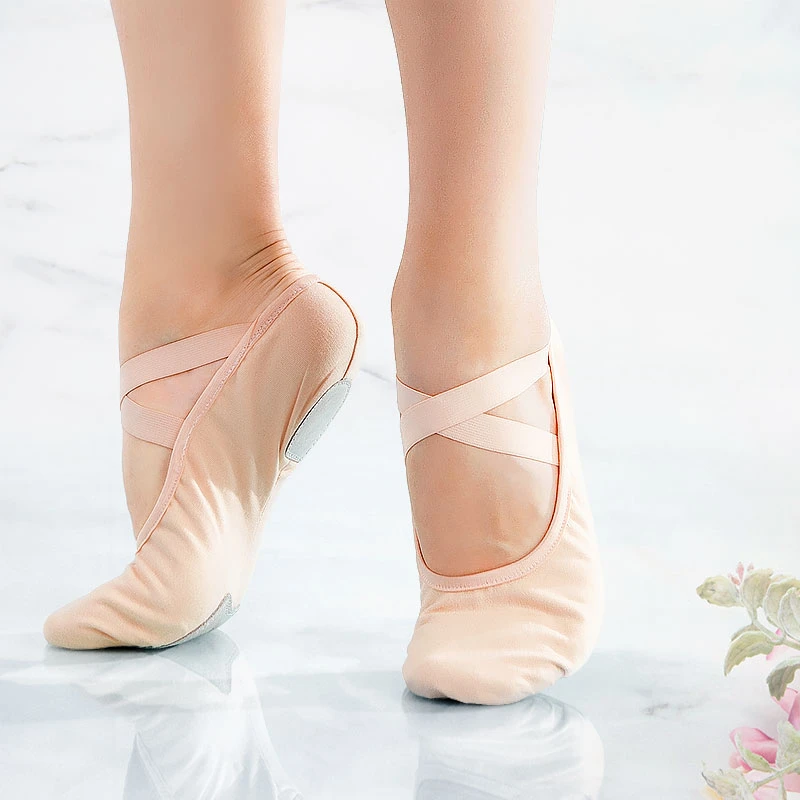Zapatillas de Ballet de lona para mujer, zapatos de práctica, zapatillas de  Ballet suaves|Calzado de baile| - AliExpress