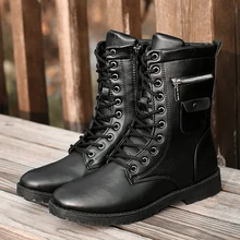 Ботинки для мотокросса для взрослых; сезон весна-осень; Мужские ботинки в стиле ретро; Водонепроницаемые кожаные ботинки martin; байкерские защитные ботинки в байкерском стиле; мужские ботинки