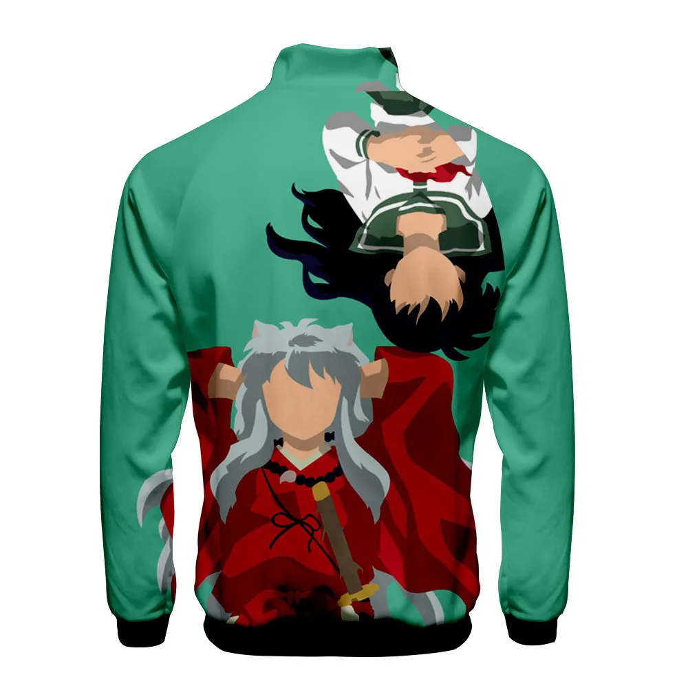 Inuyasha/куртка с длинными рукавами на молнии с героями мультфильмов; повседневная куртка с воротником-стойкой; верхняя куртка; пальто