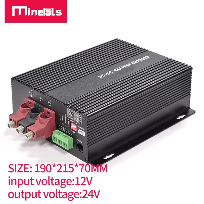 Booster 12V To 24V 25A Automatic smart vehicle battery charger Smart RV DC-DC Support bluetooth APP charger battery charger