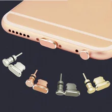 Пылезащитный Разъем из алюминиевого сплава 3,5 мм разъем для наушников порт+ зарядный порт для мобильного телефона для Apple IPhone X XR XS Max 8 7 6S 6 Plus 5 SE