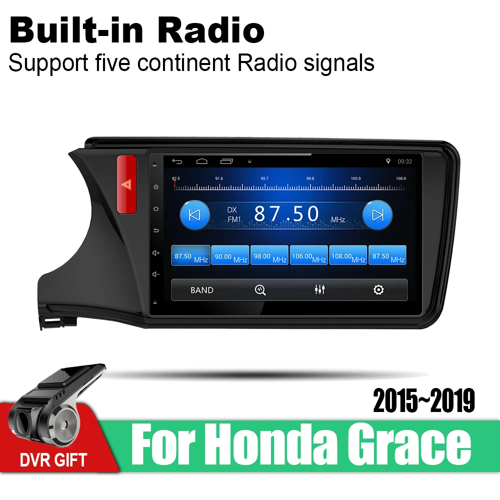 Автомобильный мультимедийный плеер ZaiXi Android с GPS для Honda Grace 2015 2019 автомобильная