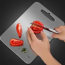 Разделочная доска из нержавеющей стали 304, разделочная доска кухонного размера, разминающая панель, утолщенная, противоскользящая разделочная доска