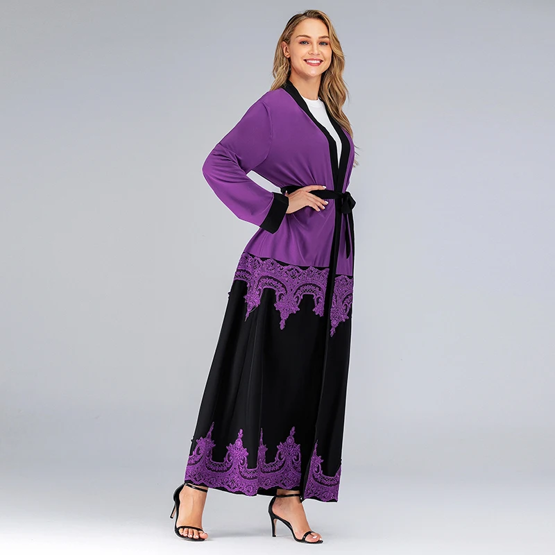 Открытое кимоно абайя мусульманский хиджаб платье Абая для женщин марокканский кафтан Дубай Оман Восточный халат из марокена Турция