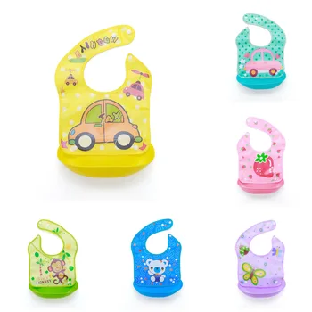 

Children's Bibs According To The Buckle EVA Waterproof Wash-free Pocket Baby Dining Feed Detachable