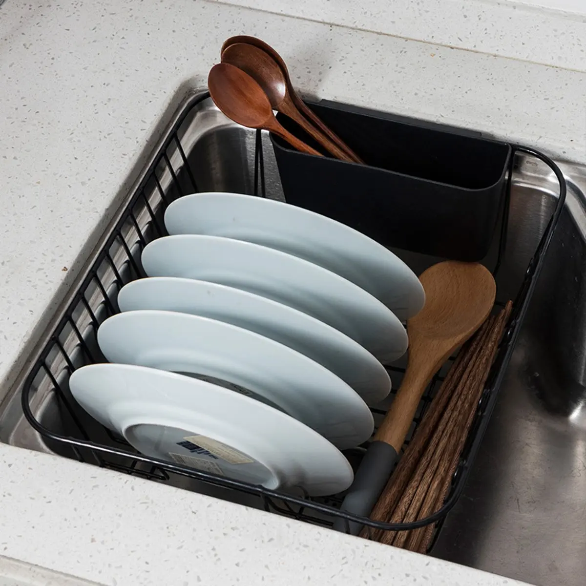 

Hot New Multifunctional Bowls Dishes Chopsticks Drainer Home Kitchen Drying Rack Sink Holder Cup Tableware Bowl Storage Basket H