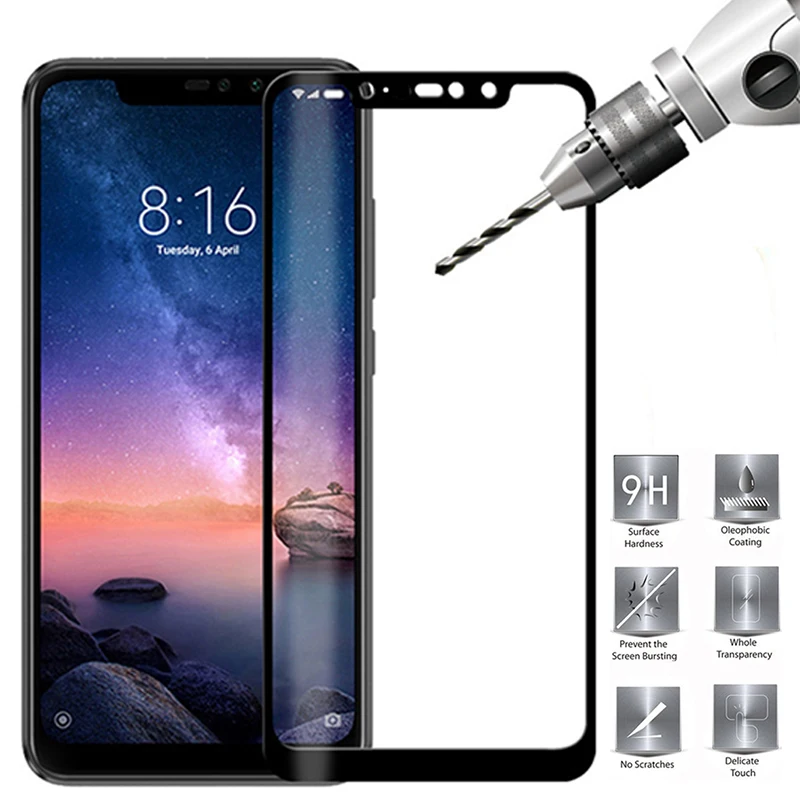 Защитная пленка для Redmi Note 6 pro Полное покрытие защита экрана стекло на 6pro
