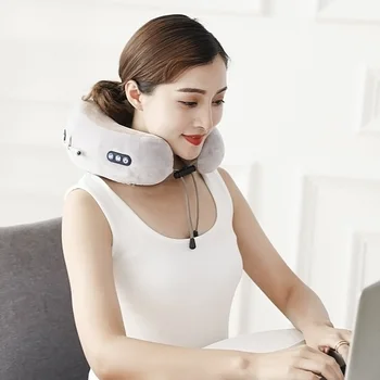 

Home Travel U-shaped Office Cervical Relaxing Multi-function Outdoor Portable Health Care Massage Pillow Pain Relief Electric