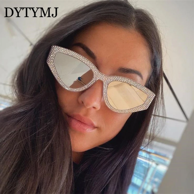 

DYTYMJ Vintage Mirror Sunglasses Women Cat Eye Sun Glasses for Women Retro Luxury Lentes De Sol Mujer Shades for Women Wholesale