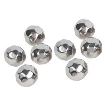 

8pcs Stainless Steel Icy Ball Reusable Chilling Stone with Clip for Wine Kitchen,Dining & Bar 26X29MM TB Sale