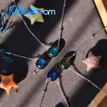 Подвеска «эльф» MosDream, ожерелье, Серебро s925, 45 см, 8 мм, магический кристалл, элегантные ювелирные изделия для женщин, прекрасный персональный подарок