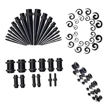 2 шт./лот, в стиле панк, акриловые, для ушей, конус, туннель, штекер, спиральная Растяжка, пирсинг, пирсинг, ювелирные изделия, расширители для ушей, аксессуары