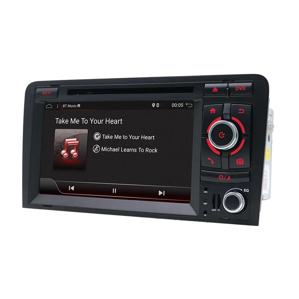 Top Autoradio Android 9.0 For Audi A3 8P S3 RS3 Fit 2003-2011 double 2 din car dvd radio stereo audio 4G 64G HDMI Wifi Multimedia 3