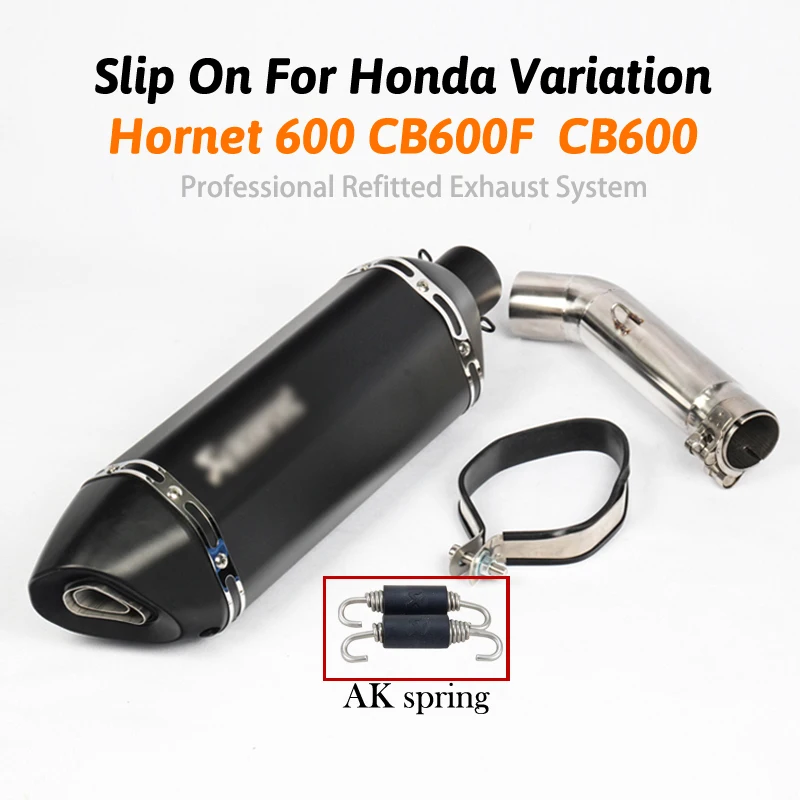 Полная выхлопная система мотоцикла без шнуровки для Honda Variation Hornet 600 CB600F CB600 выхлопная труба глушителя