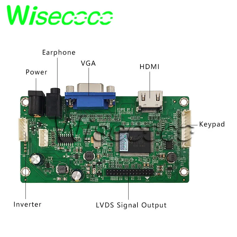 Wisecoco 10,1 дюймов 2 к 3d принтер ЖК-панель 2560x1600 печать hdmi vga lvds плата контроллера с подсветкой удалена vvvx10t022n00