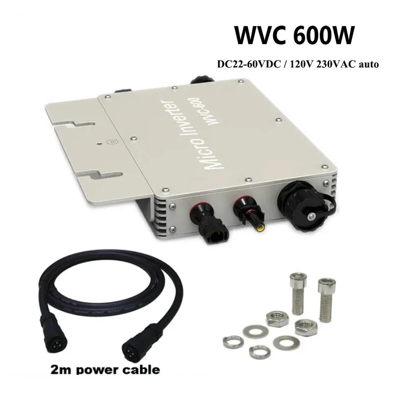 Solar Wechselrichter WVC-600W MPPT Wechselrichter mit Netzanschluss Mikro-Wechselrichter Solar Power Grid Tie Micro Wechselrichter für Power Generation System Gold Solar Wechselrichter WVC-600W MPPT Wechselrichter mit Netzanschluss Mikro-Wechselrichter Solar Power Grid Tie Micro Wechselrichter für Power Generation System Gold