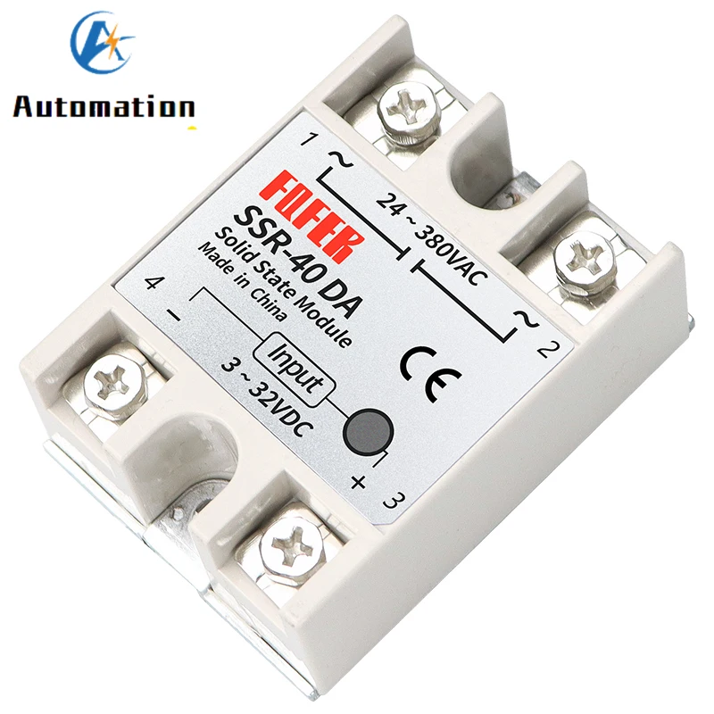 1pcs SSR-40DA 10DA 25DA 40DA 50DA 60DA 70DA 80DA 100DA Solid State Relay Module 3-32V DC Input 24-380VAC 10A-100A | Обустройство дома