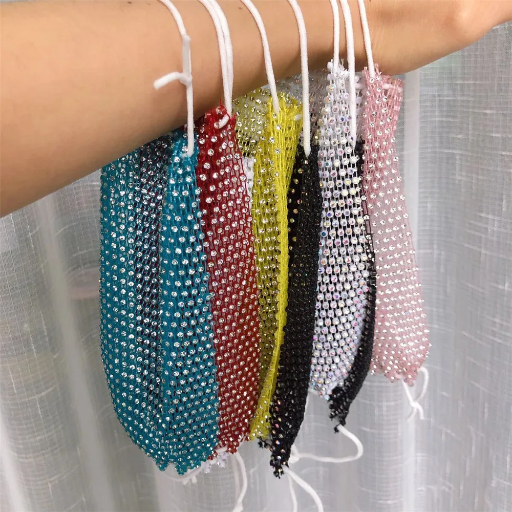 Стразы воротник кисточка чокер шарф эффектные модные Кристаллы Висячие Клубная