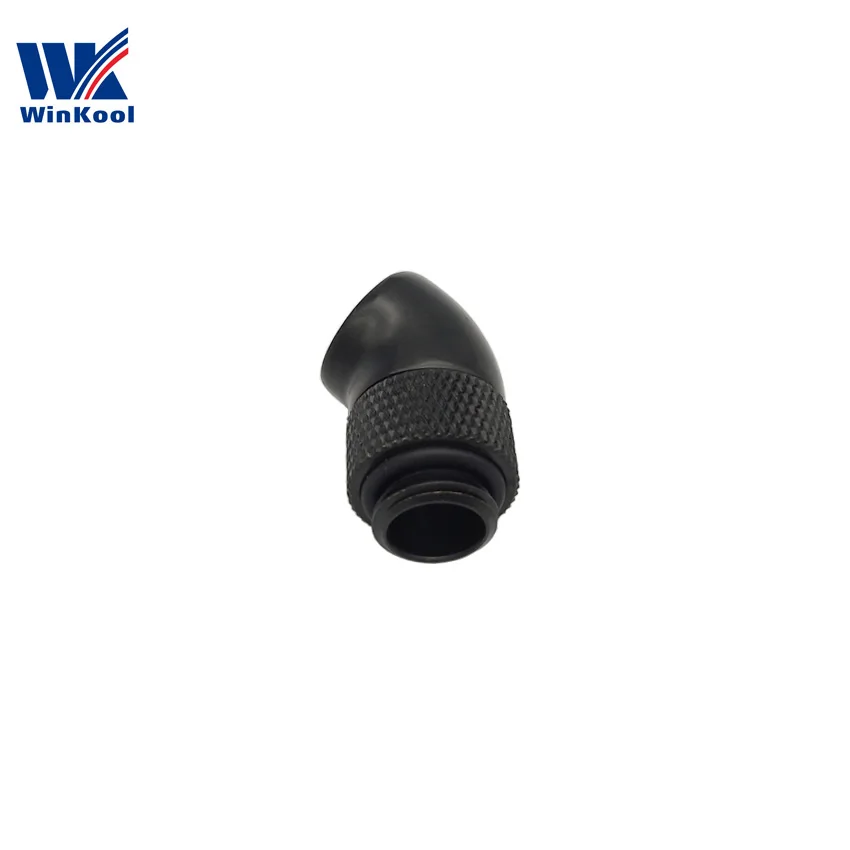 WinKool 45 Degree Male to Female Rotary Angle Fitting Adapter With G1/4'' Threads for Water Cooling