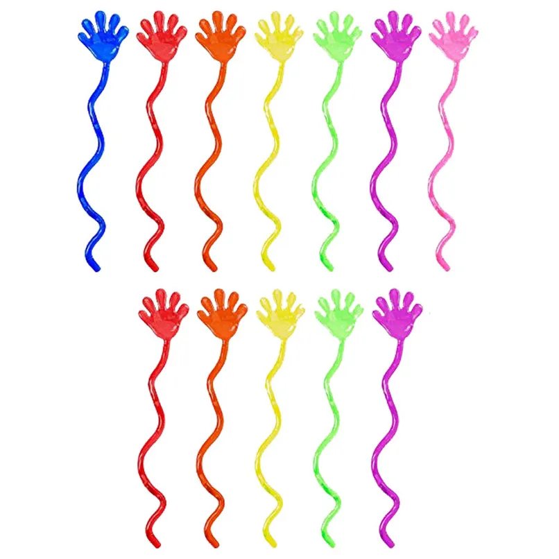 10 Pcs Kids Funny Sticky Hands toy Palm Elastic Sticky Squishy Slap Palm Toy kids Novelty Gift Party Favors supplies #30N27 (3)