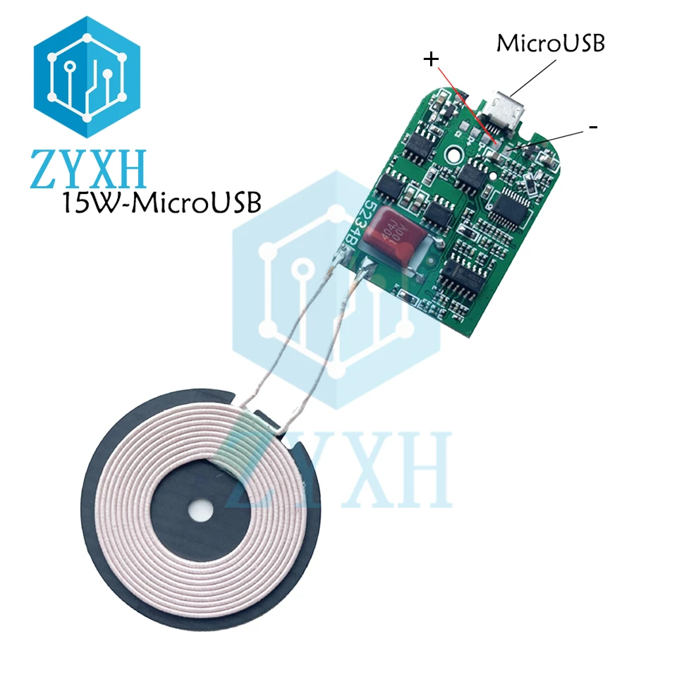 15W 10W 7.5W 5W Tyce C Micro USB Wireless Charger Transmitter Module Circuit