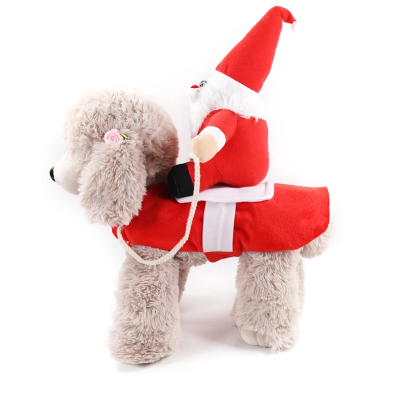 Костюм для собаки, кошки, Рождественская забавная одежда Санта-Клауса, одежда для верховой езды, одежда для ролевых игр, костюм котенка Китти