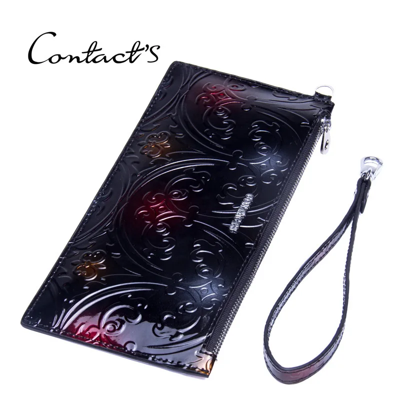 

tasted newly fashionable embossing really pickup package card long with the wrist with multi-functional wallet hand bag
